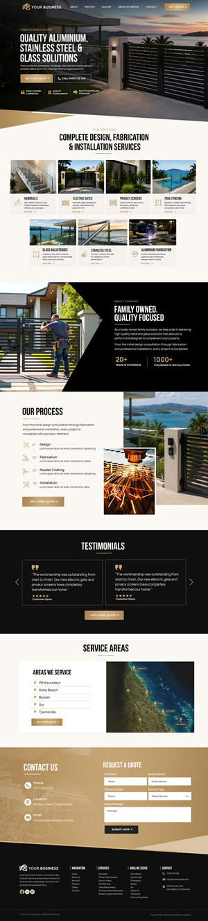Web Design by Blue Sparrow for Powder Kote Whitsundays | Design: #37443024