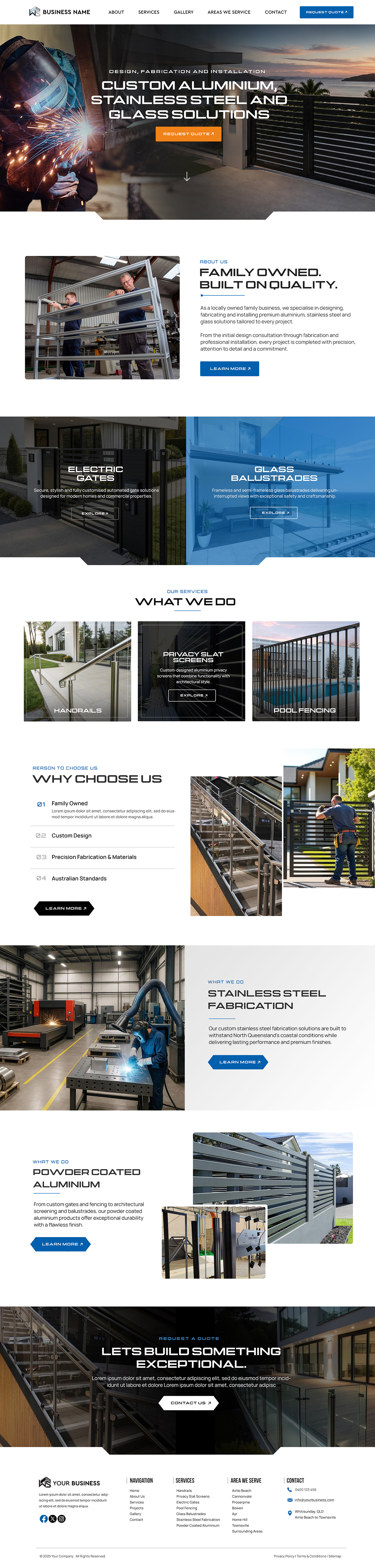 Web Design by Blue Sparrow for Powder Kote Whitsundays | Design #37443025