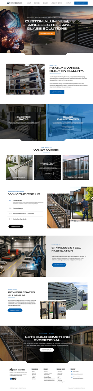 Web Design by Blue Sparrow for Powder Kote Whitsundays | Design: #37443025