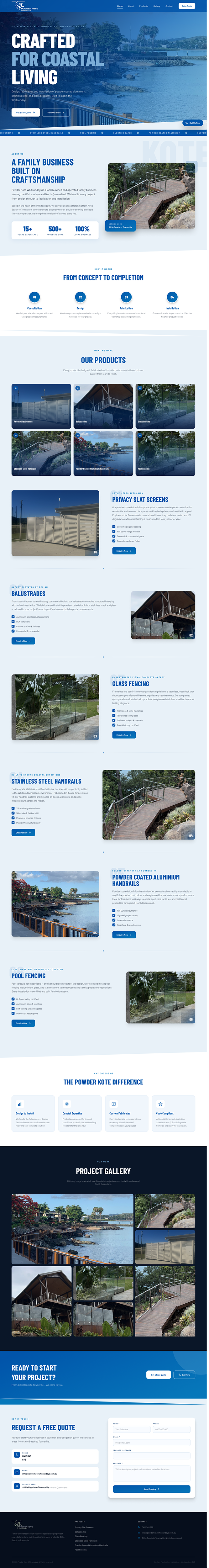 Web Design by Amer Flihan (RBD) for Powder Kote Whitsundays | Design #37464480