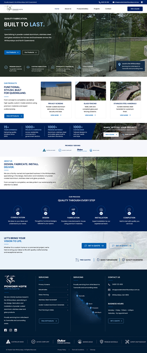 Web Design by  Artman for Powder Kote Whitsundays | Design: #37471420