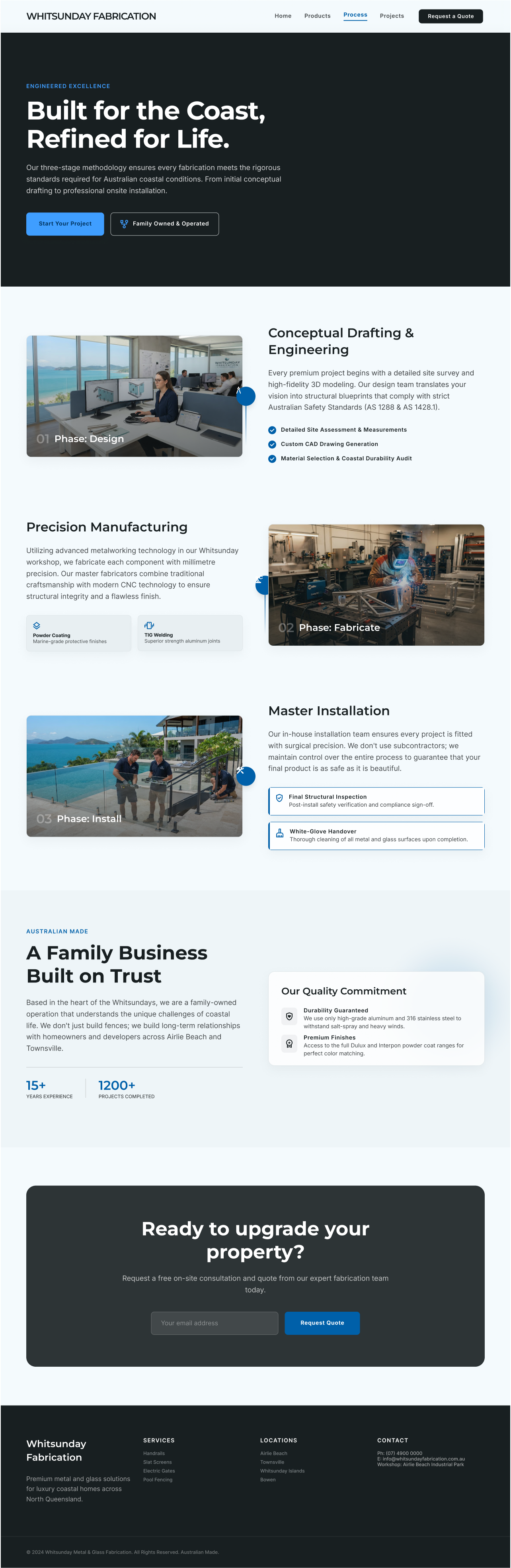Web Design by cistrate for Powder Kote Whitsundays | Design #37453437