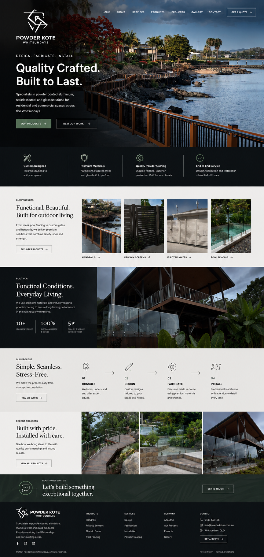 Web Design by -Marc- for Powder Kote Whitsundays | Design #37467389