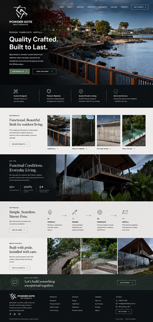 Web Design by -Marc- for Powder Kote Whitsundays | Design: #37467389