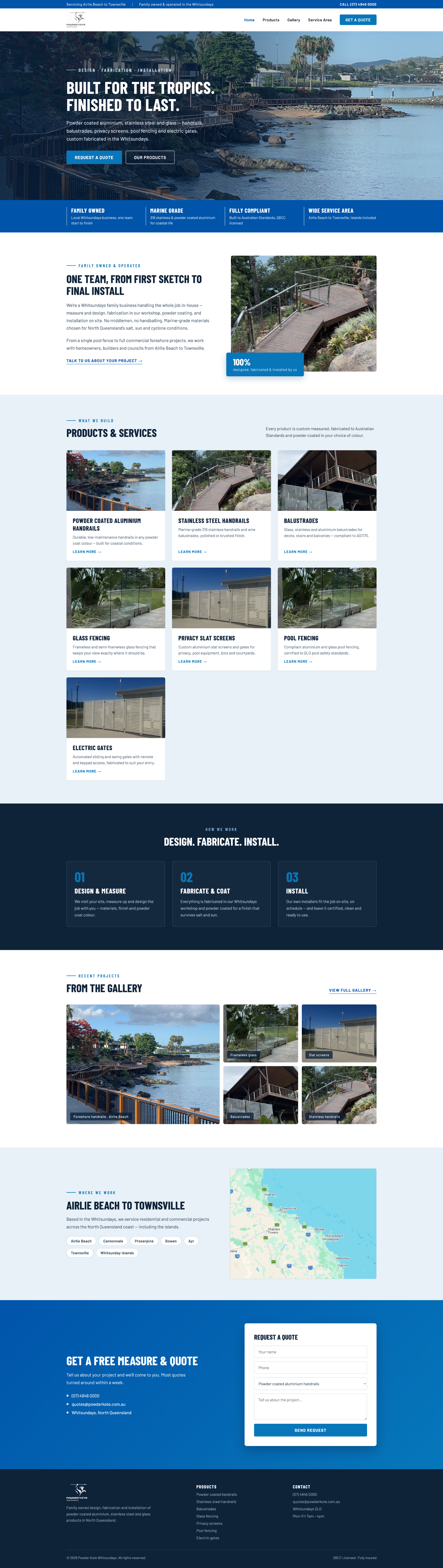 Web Design by AriefK for Powder Kote Whitsundays | Design #37475156