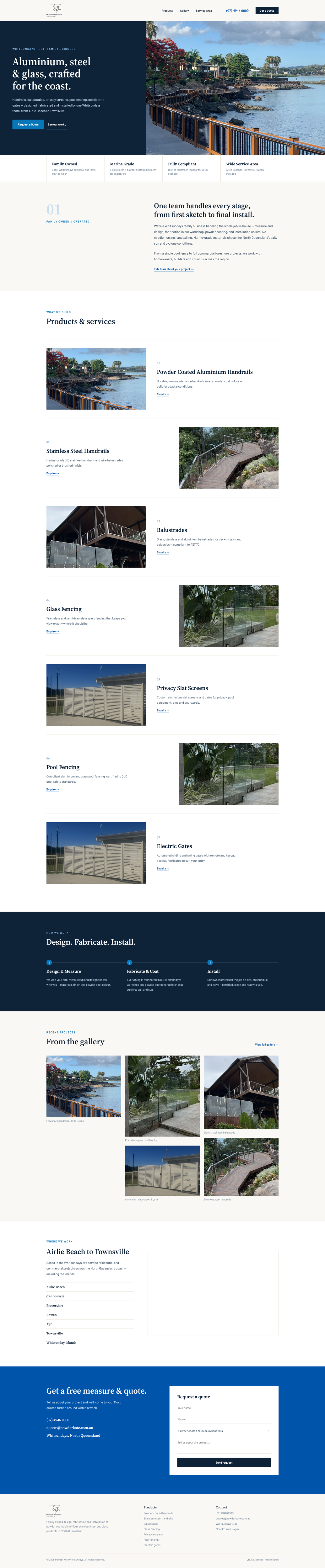 Web Design by AriefK for Powder Kote Whitsundays | Design #37475185