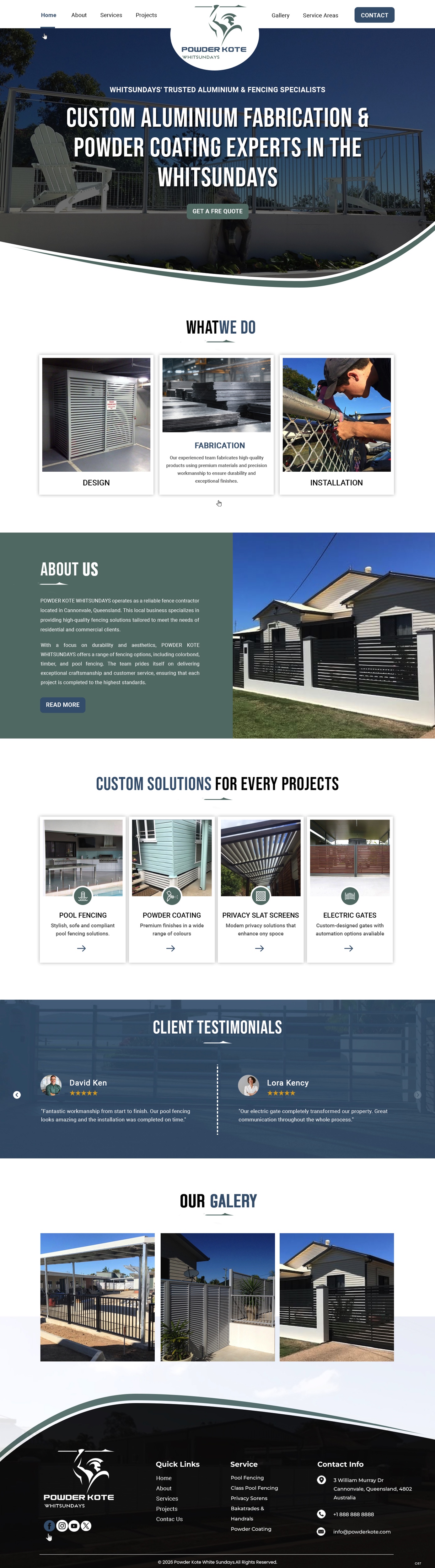 Web Design by pb for Powder Kote Whitsundays | Design #37451818
