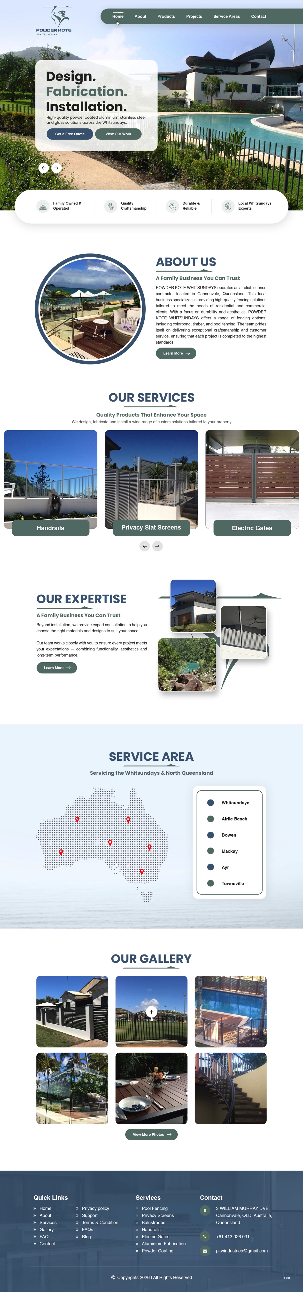 Web Design by pb for Powder Kote Whitsundays | Design #37451819