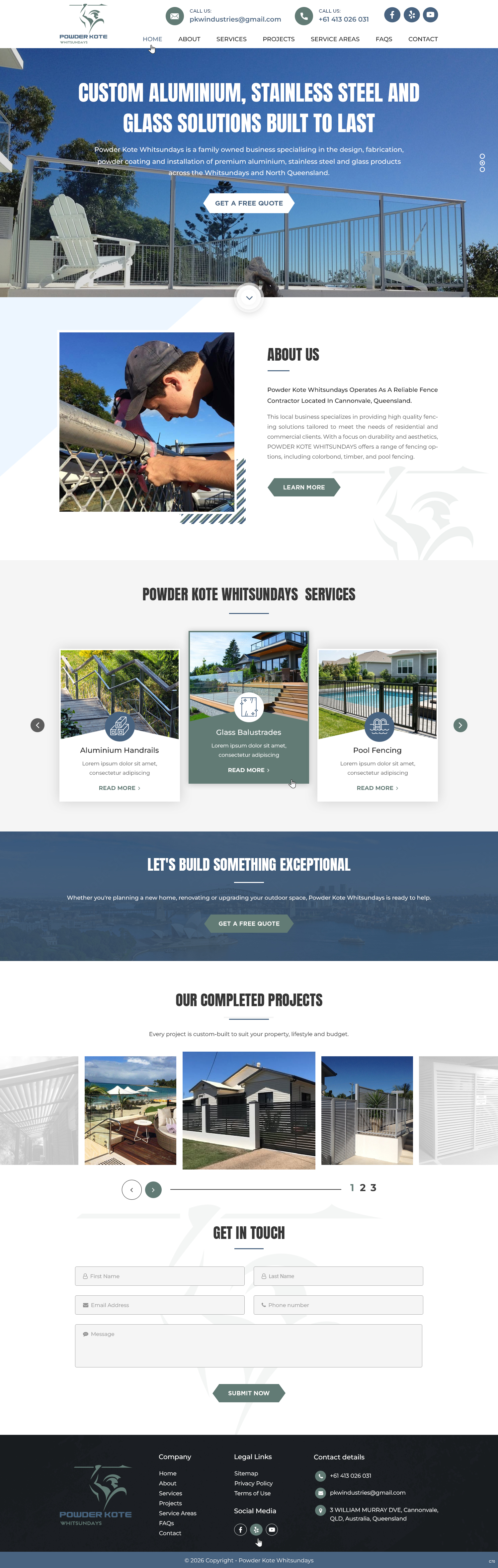 Web Design by pb for Powder Kote Whitsundays | Design #37451824