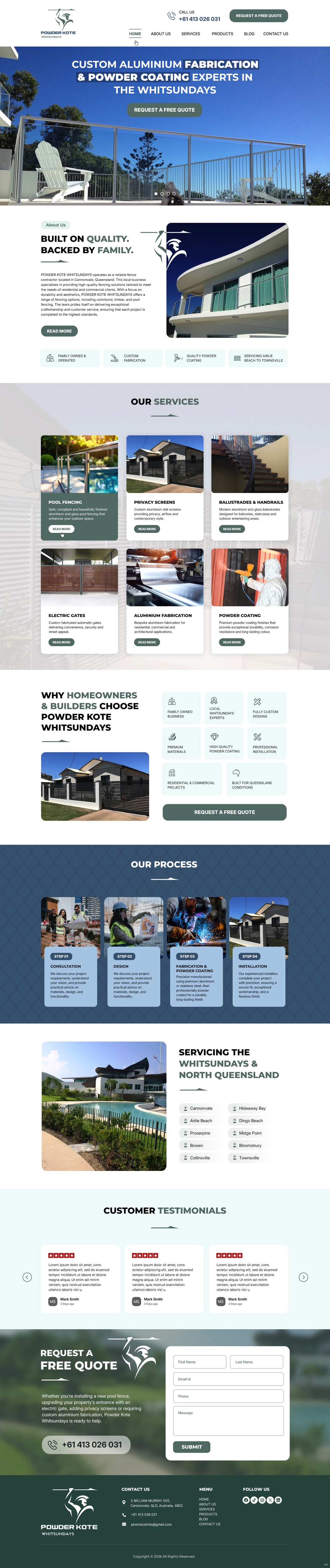 Web Design by pb for Powder Kote Whitsundays | Design #37451829