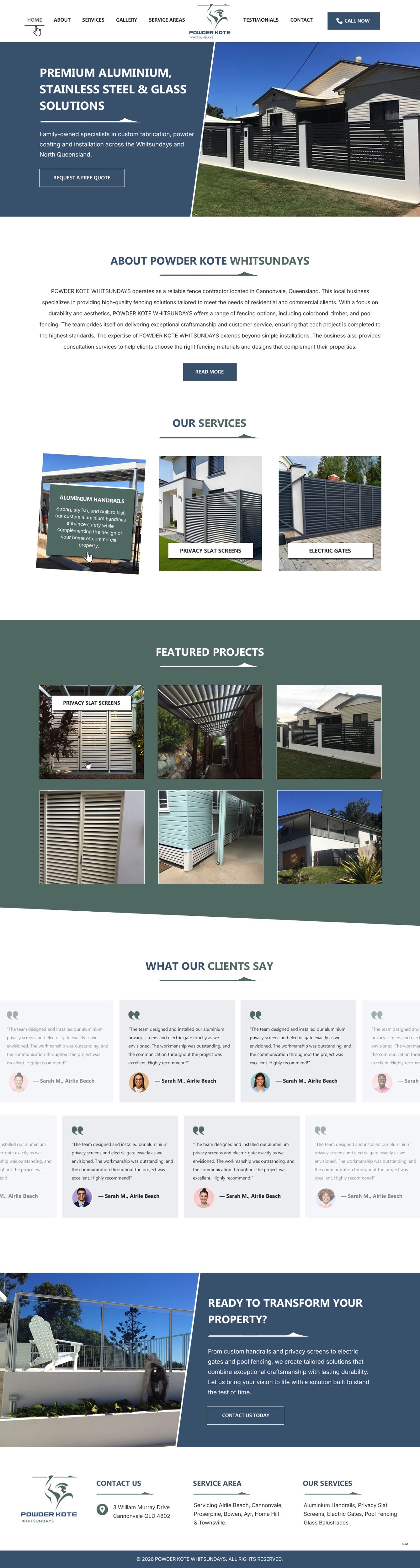 Web Design by pb for Powder Kote Whitsundays | Design #37455789