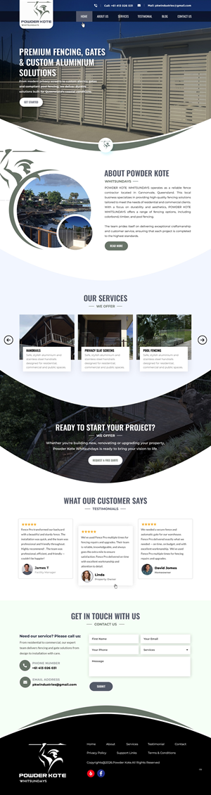 Web Design by pb for Powder Kote Whitsundays | Design: #37484808