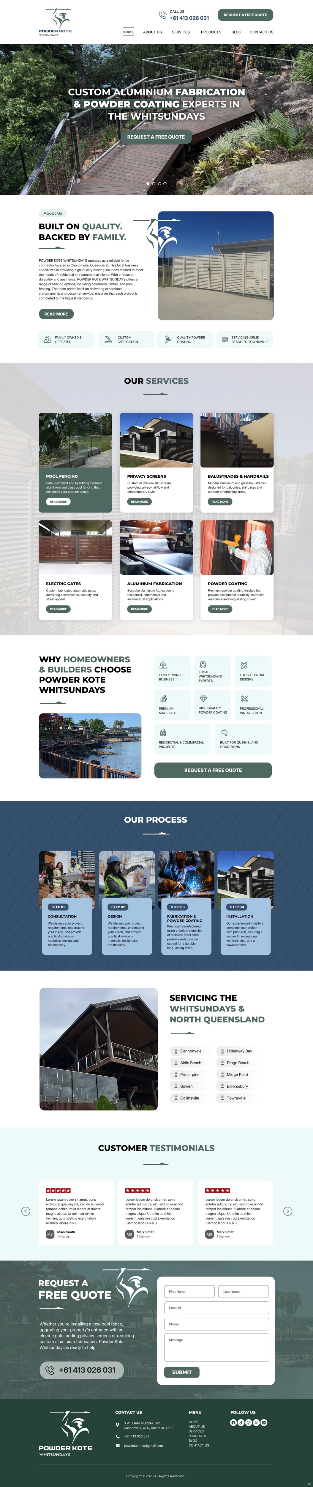 Web Design by pb for Powder Kote Whitsundays | Design #37484809