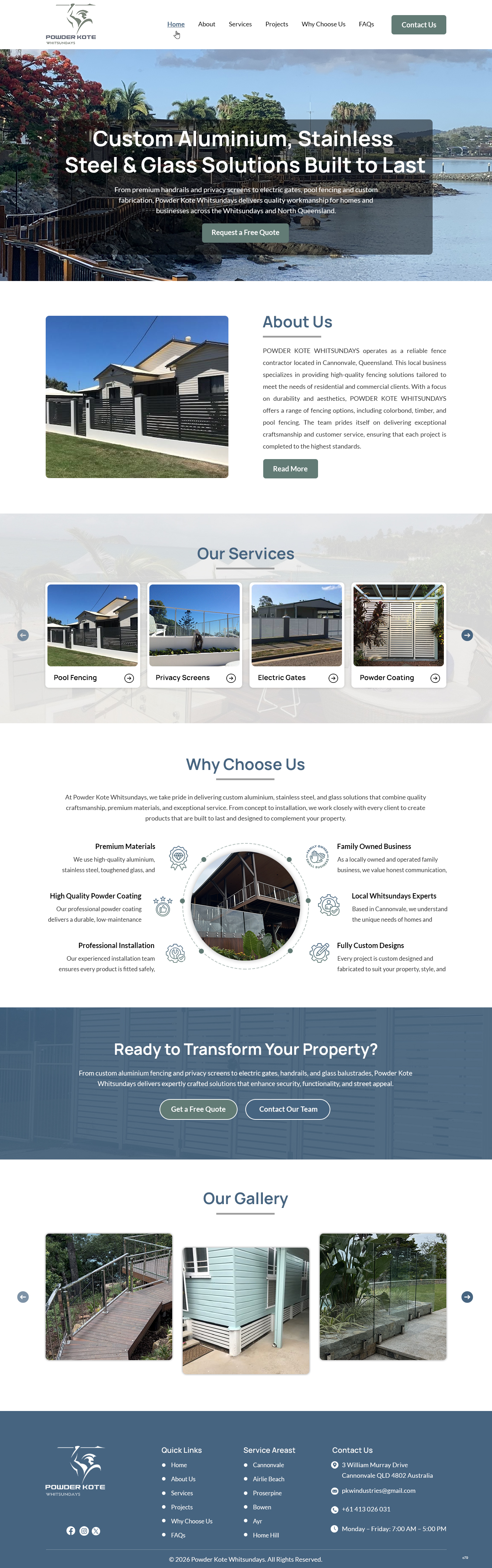 Web Design by pb for Powder Kote Whitsundays | Design #37484812