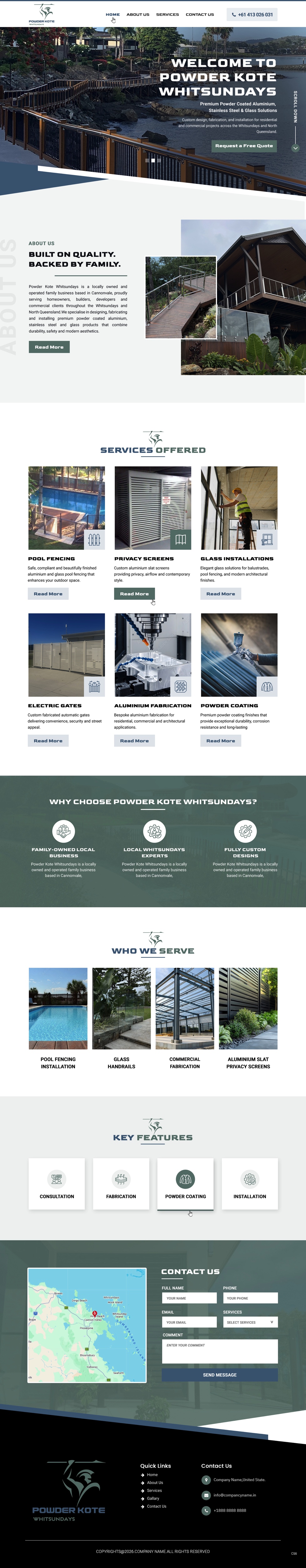 Web Design by pb for Powder Kote Whitsundays | Design #37484813
