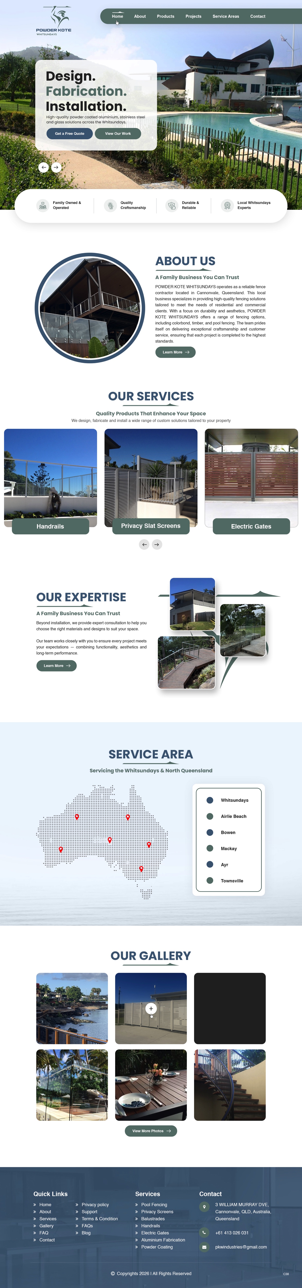 Web Design by pb for Powder Kote Whitsundays | Design #37484814