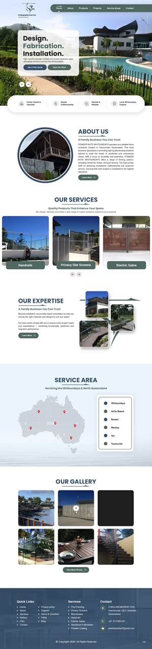 Web Design by pb for Powder Kote Whitsundays | Design: #37484814
