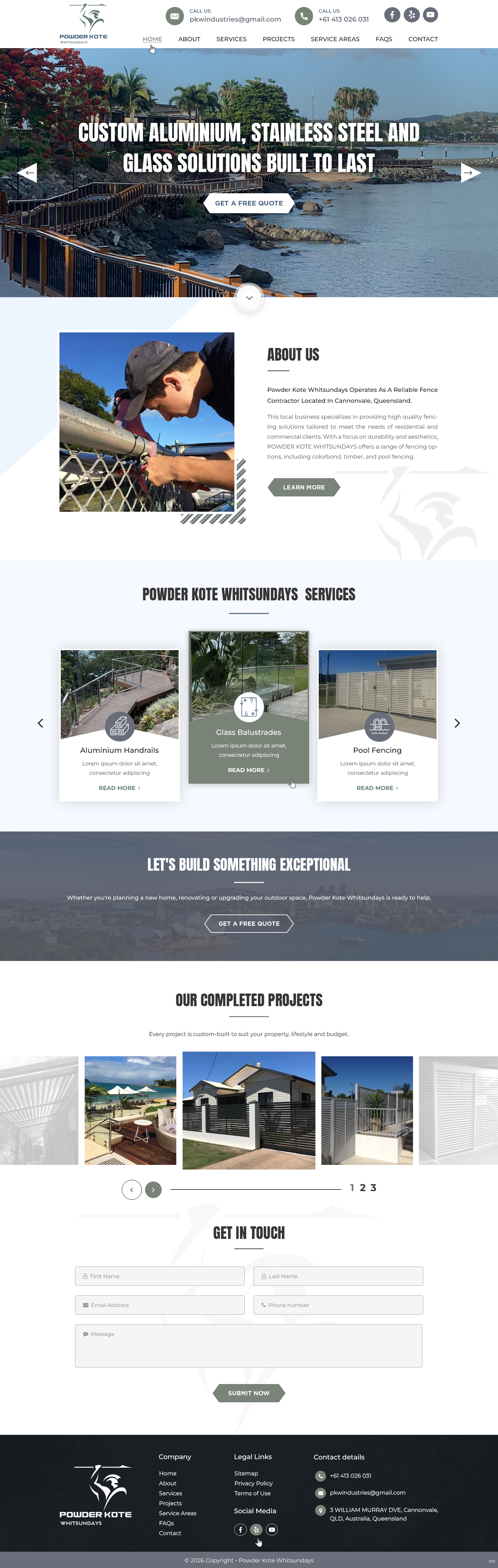 Web Design by pb for Powder Kote Whitsundays | Design #37484815