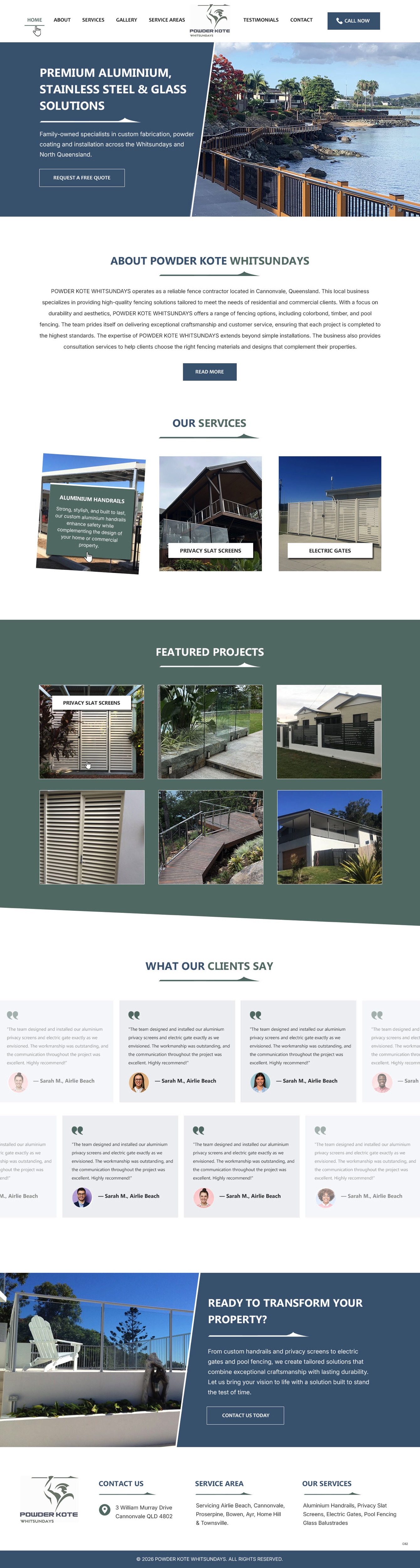 Web Design by pb for Powder Kote Whitsundays | Design #37484817