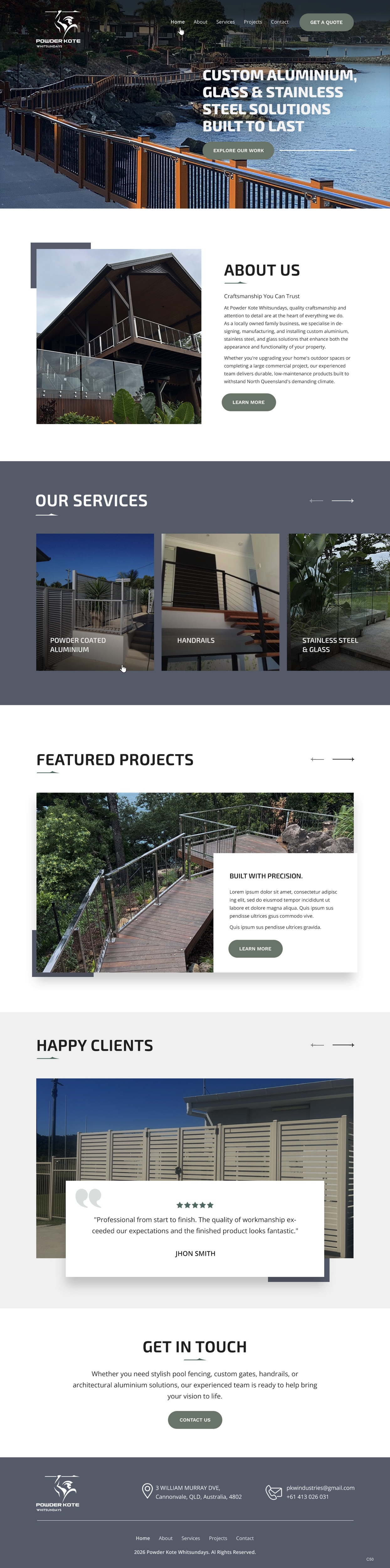 Web Design by pb for Powder Kote Whitsundays | Design #37484823
