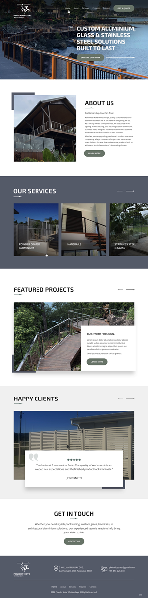 Web Design by pb for Powder Kote Whitsundays | Design: #37484823