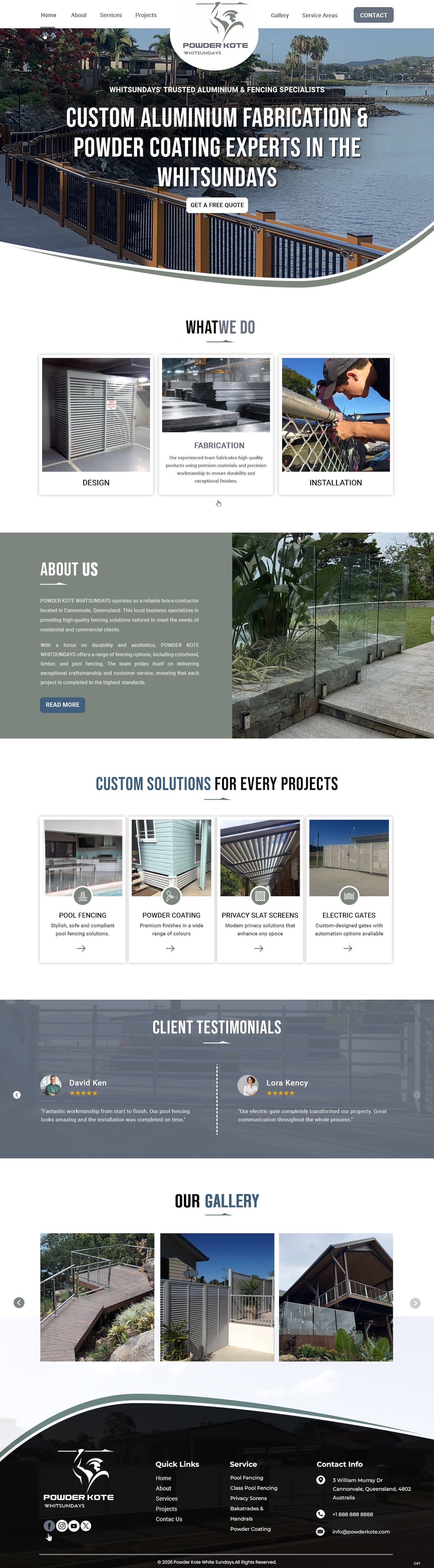 Web Design by pb for Powder Kote Whitsundays | Design #37488242
