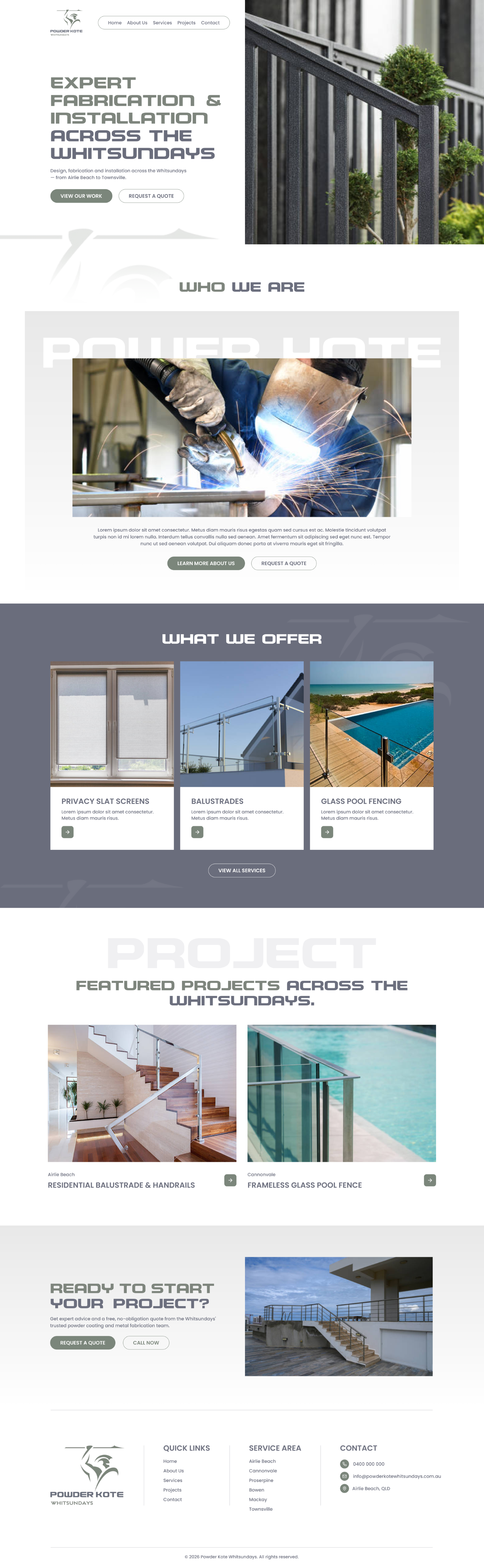 Web Design by victipedia for Powder Kote Whitsundays | Design #37465231