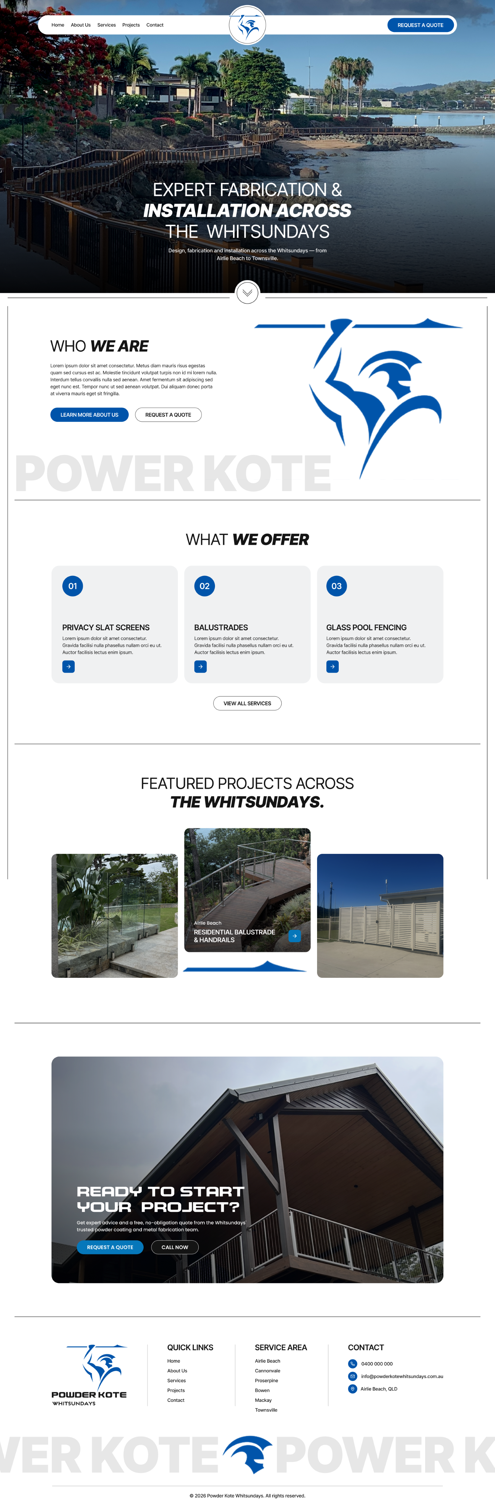 Web Design by victipedia for Powder Kote Whitsundays | Design #37473215