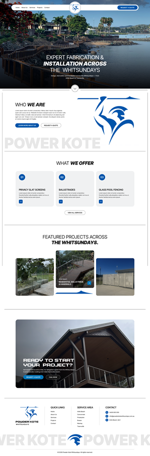Web Design by victipedia for Powder Kote Whitsundays | Design #37473215