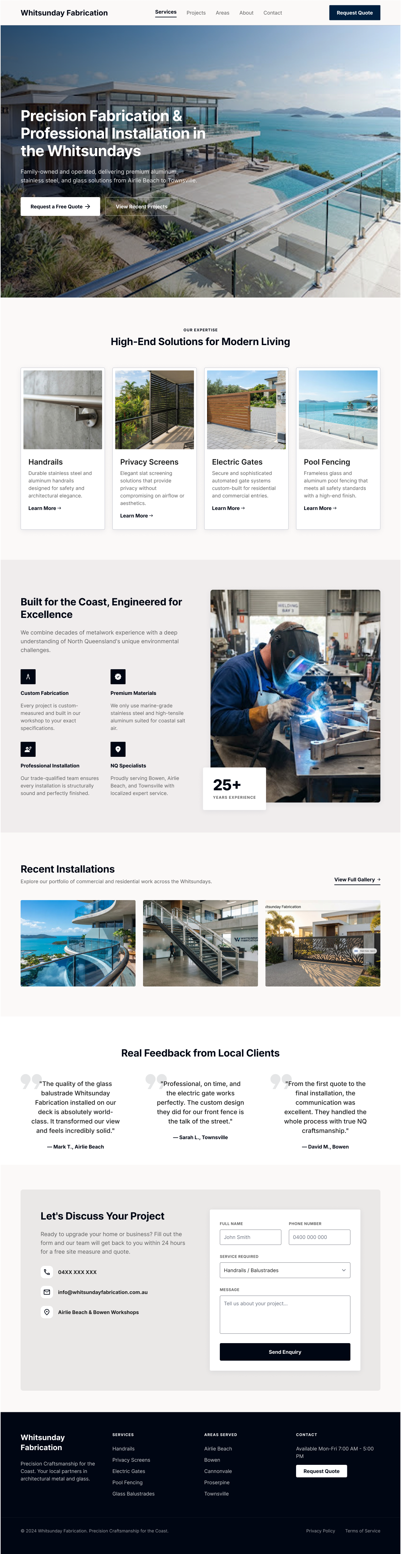 Web Design by CreativeDK for Powder Kote Whitsundays | Design #37453815