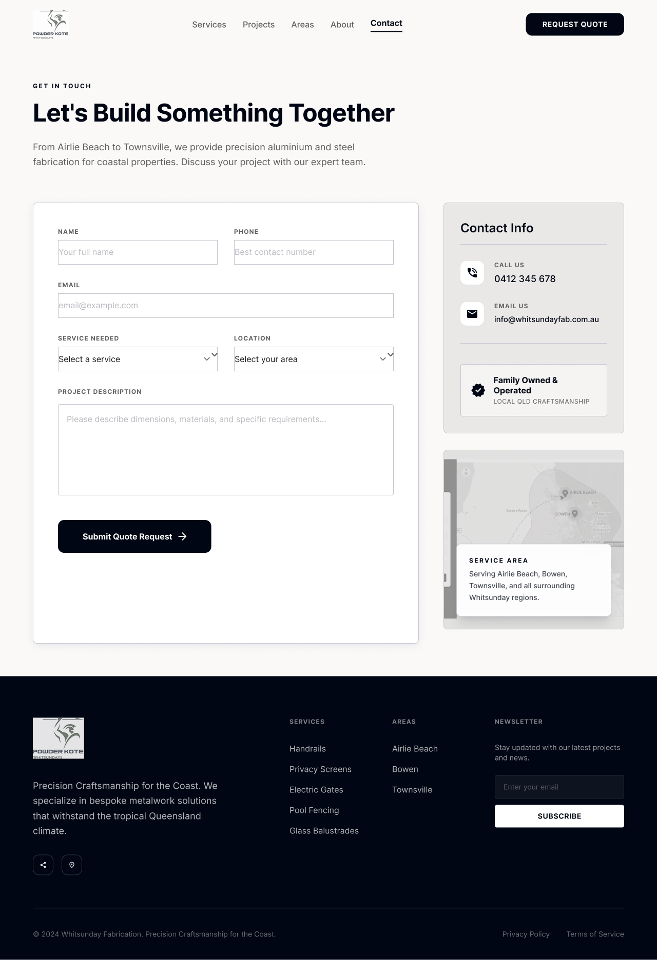 Web Design by CreativeDK for Powder Kote Whitsundays | Design #37471303