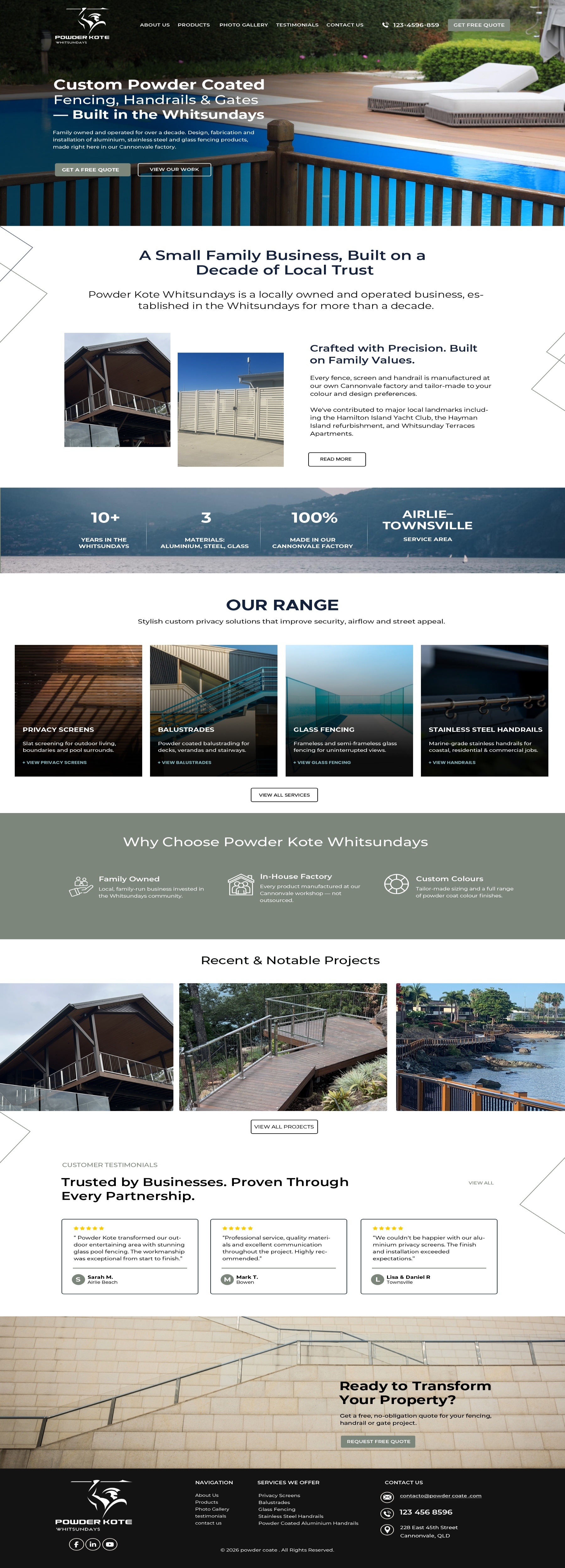 Web Design by beniwalsuman for Powder Kote Whitsundays | Design #37467089