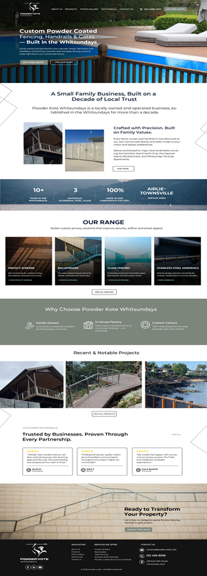 Web Design by beniwalsuman for Powder Kote Whitsundays | Design: #37467089