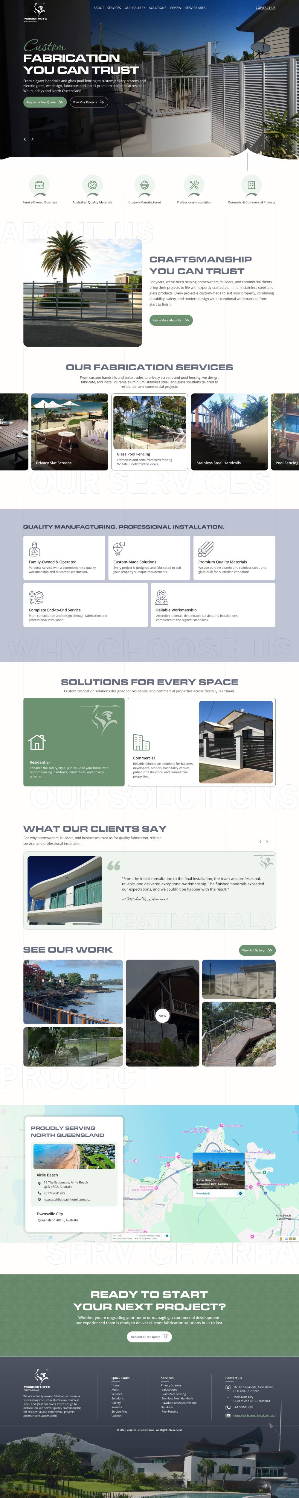 Web Design by creative.bugs for Powder Kote Whitsundays | Design #37471096