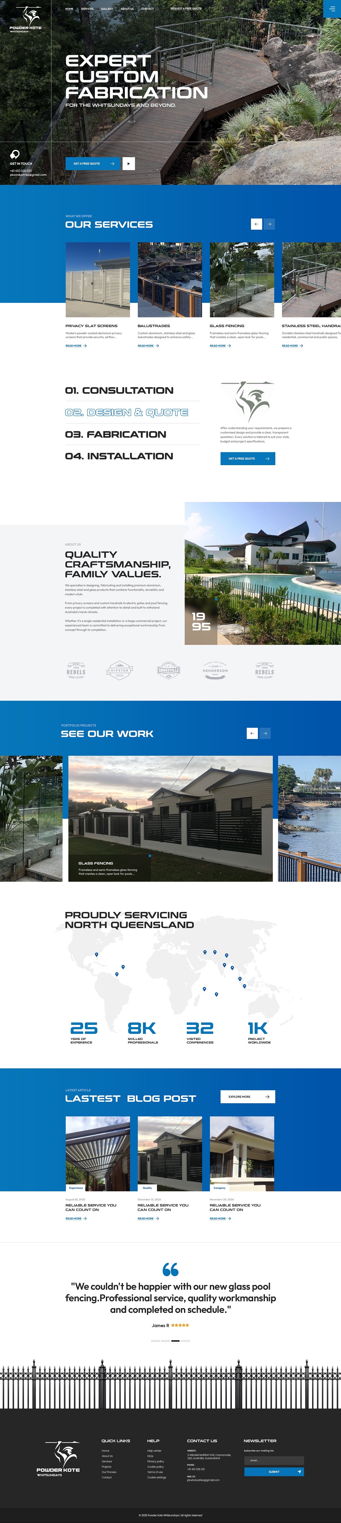 Web Design by NZ Creatives for Powder Kote Whitsundays | Design #37471822
