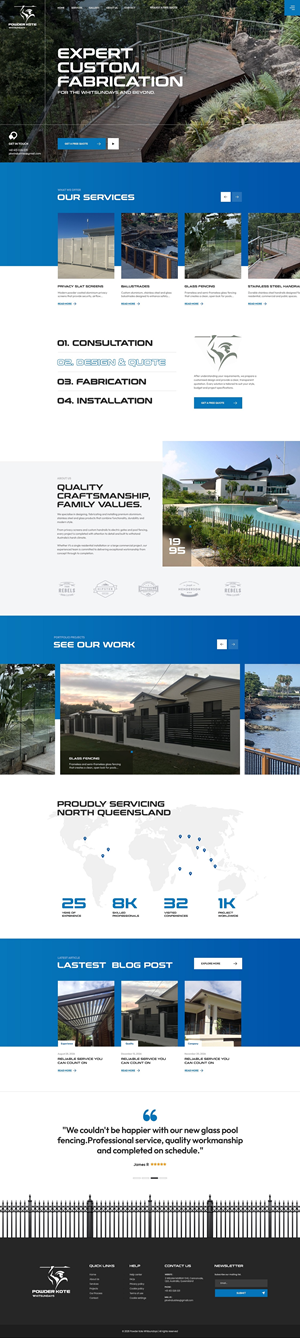 Web Design by NZ Creatives for Powder Kote Whitsundays | Design: #37471822