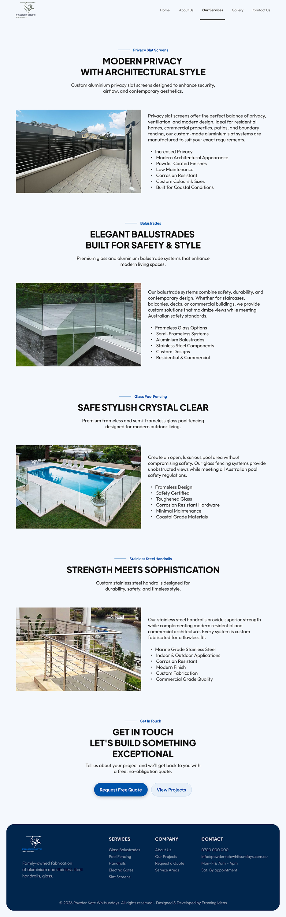 Web Design by Design Reflector for Powder Kote Whitsundays | Design #37471149
