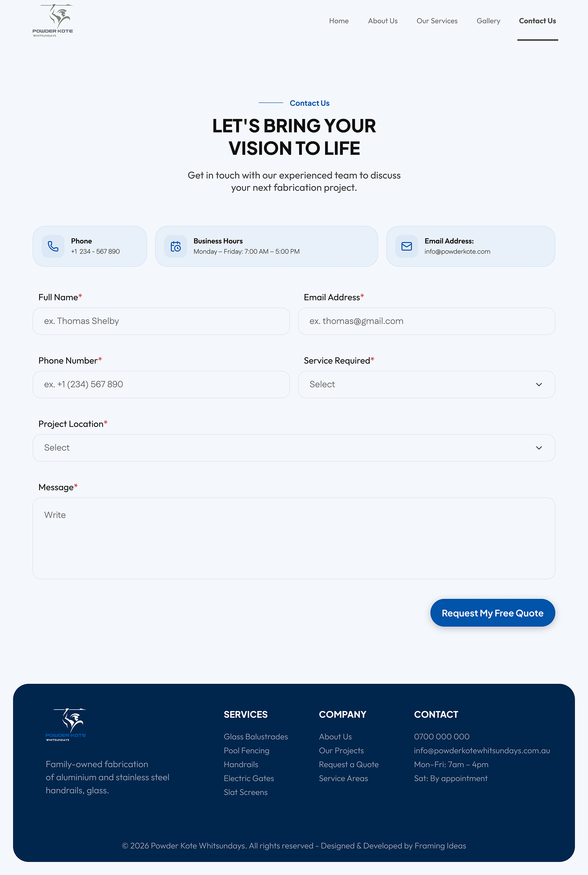 Web Design by Design Reflector for Powder Kote Whitsundays | Design #37471150