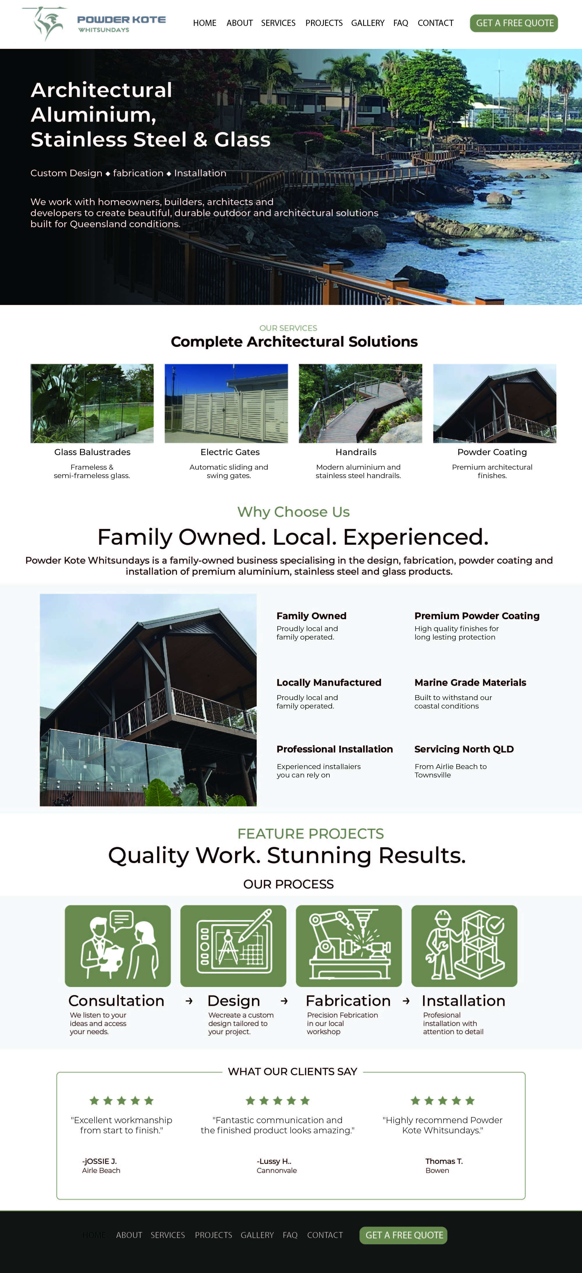 Web Design by Adi Saos for Powder Kote Whitsundays | Design #37482710