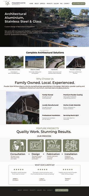 Web Design by Adi Saos for Powder Kote Whitsundays | Design: #37482710