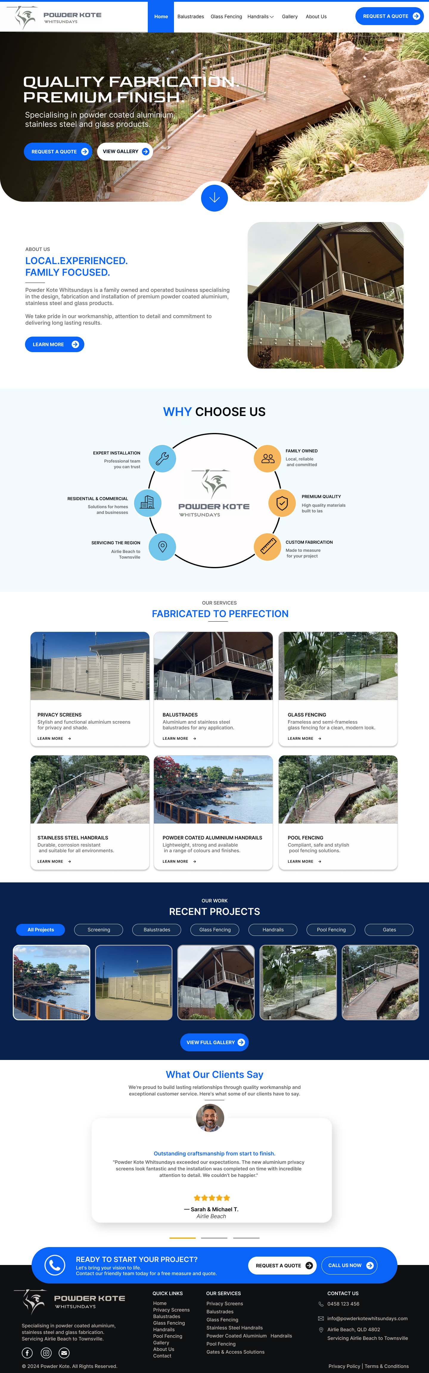 Web Design by isaac-satya for Powder Kote Whitsundays | Design #37474275