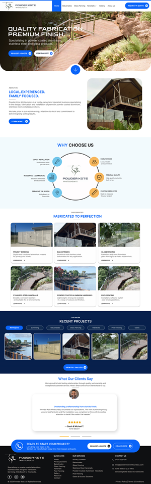 Web Design by isaac-satya for Powder Kote Whitsundays | Design: #37474275