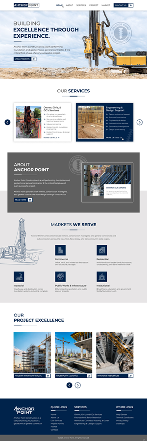 anchor point construction website (squarespace build)