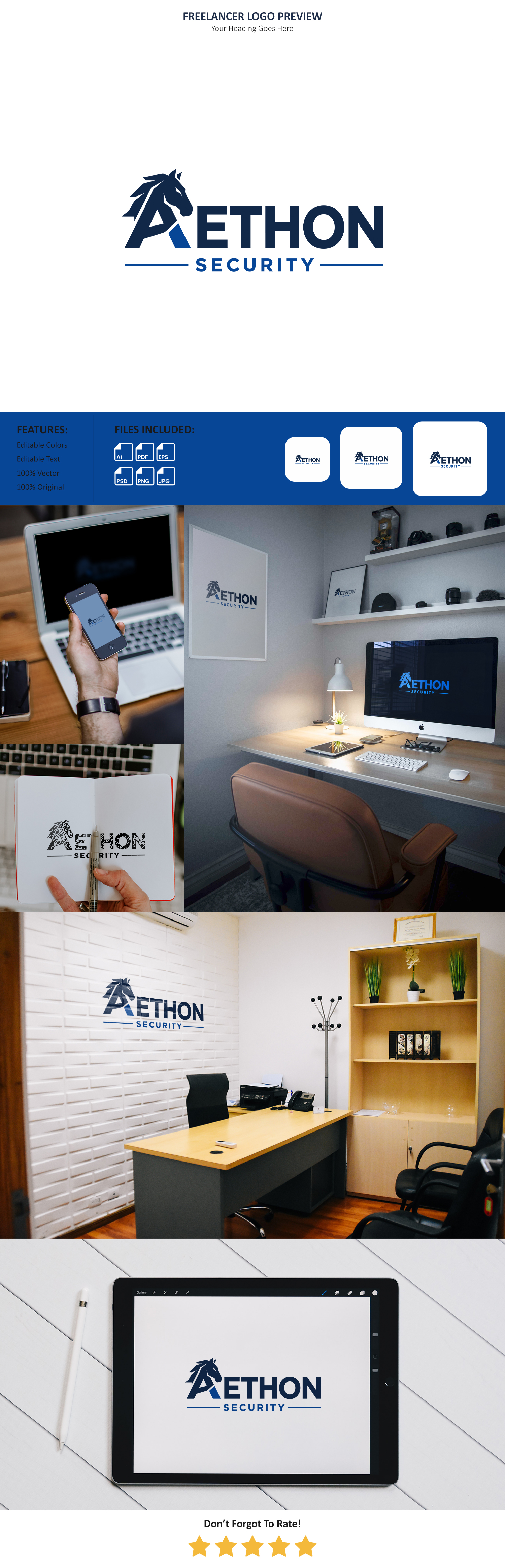 Logo Design by Pixel Signature for Aethon Security | Design #37449006