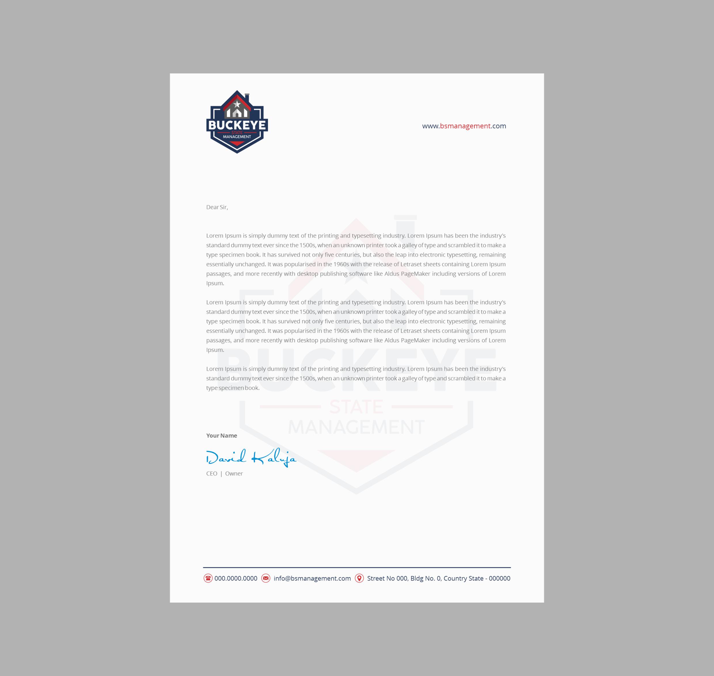 Letterhead Design by INDIAN_Ashok for this project | Design #37462320