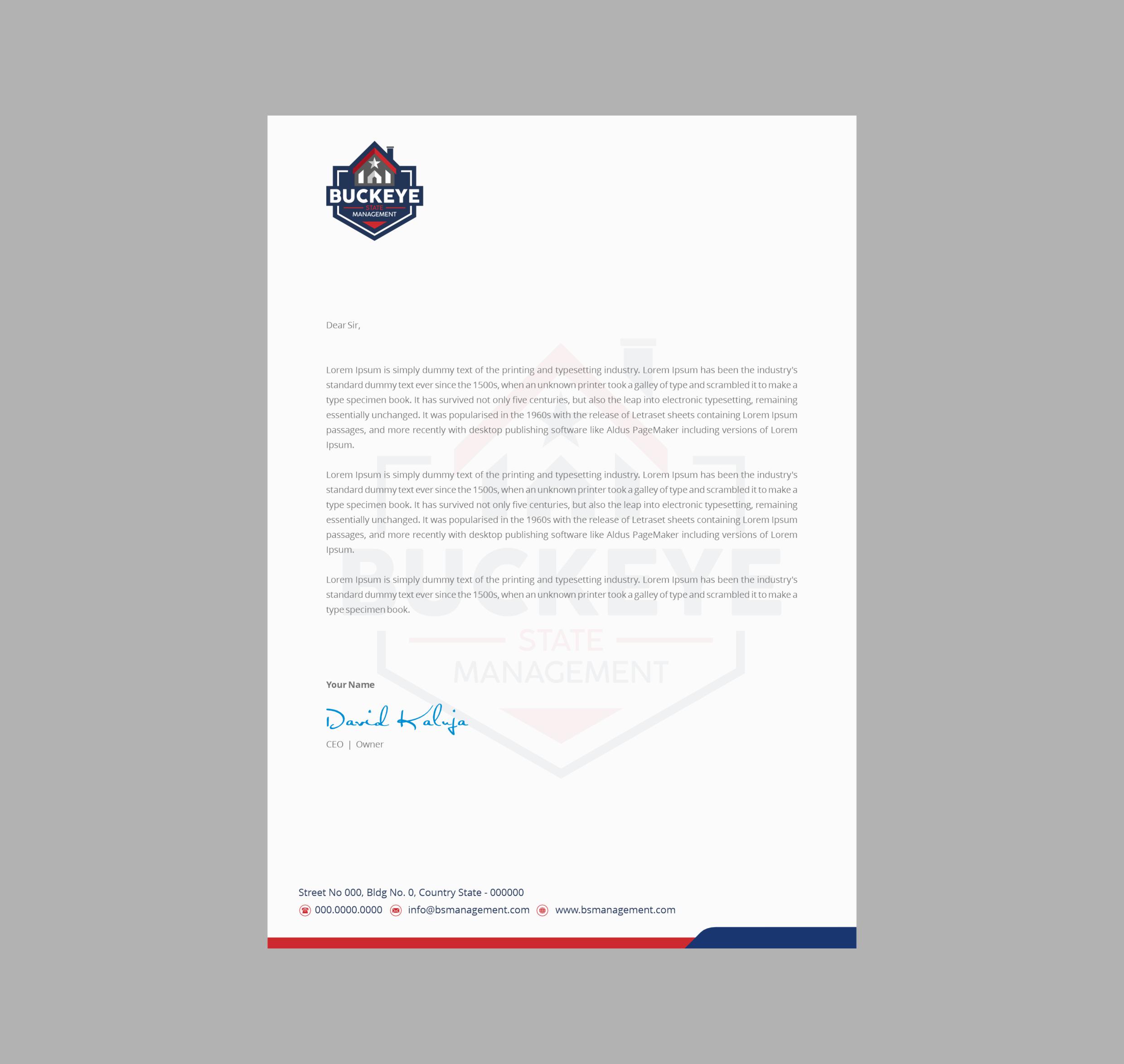 Letterhead Design by INDIAN_Ashok for this project | Design #37462321