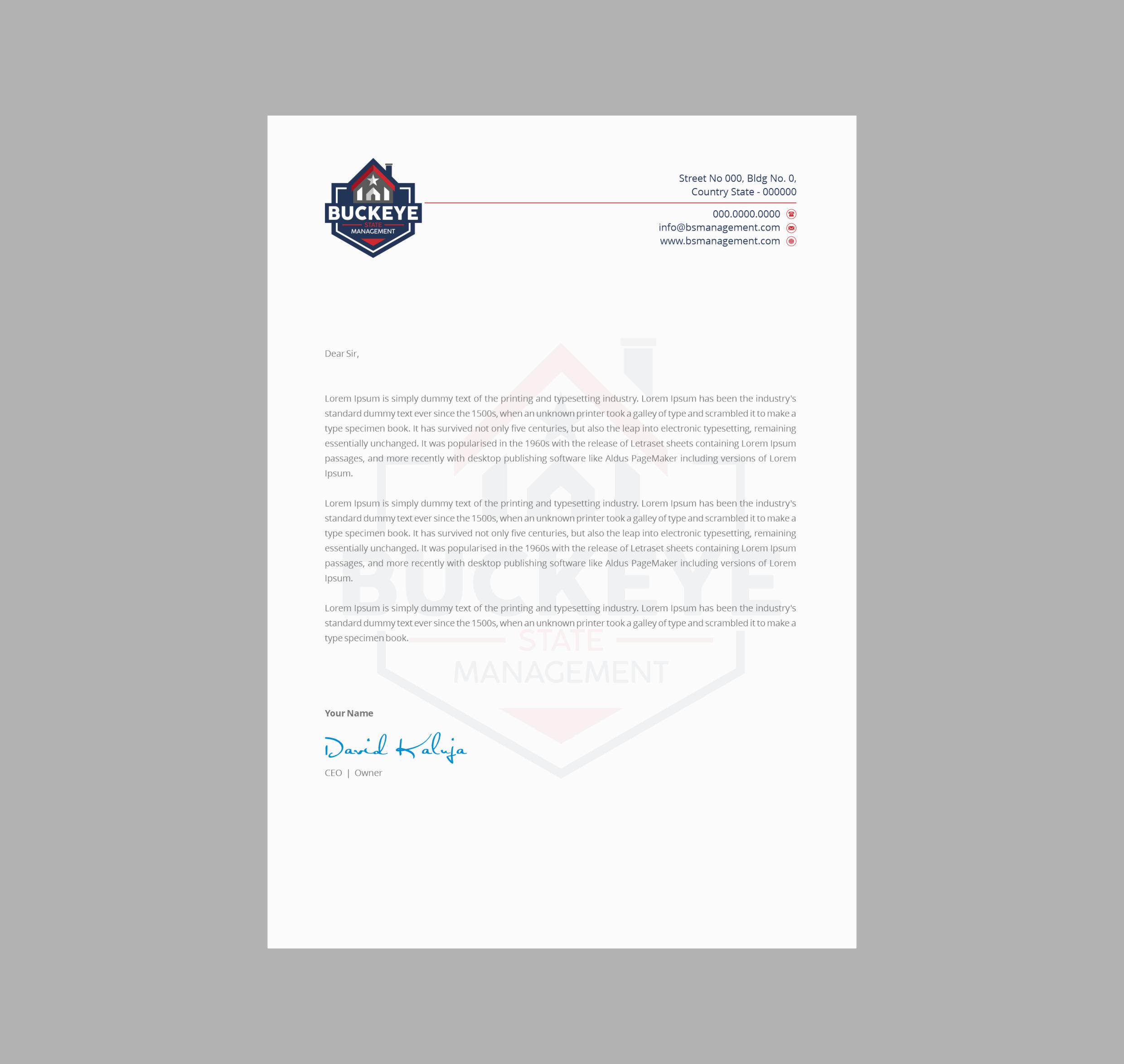 Letterhead Design by INDIAN_Ashok for this project | Design #37462322