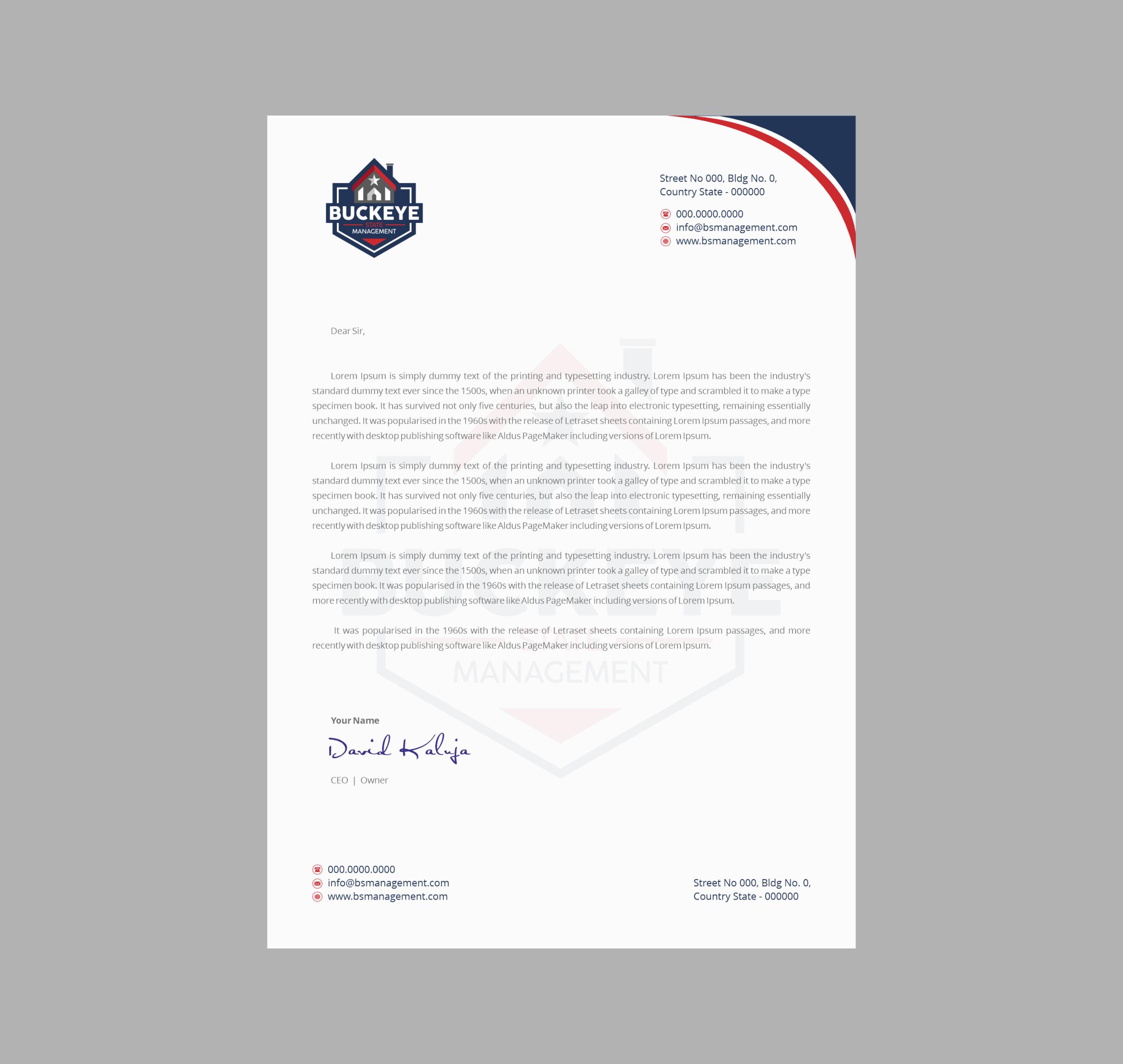 Letterhead Design by INDIAN_Ashok for this project | Design #37462323