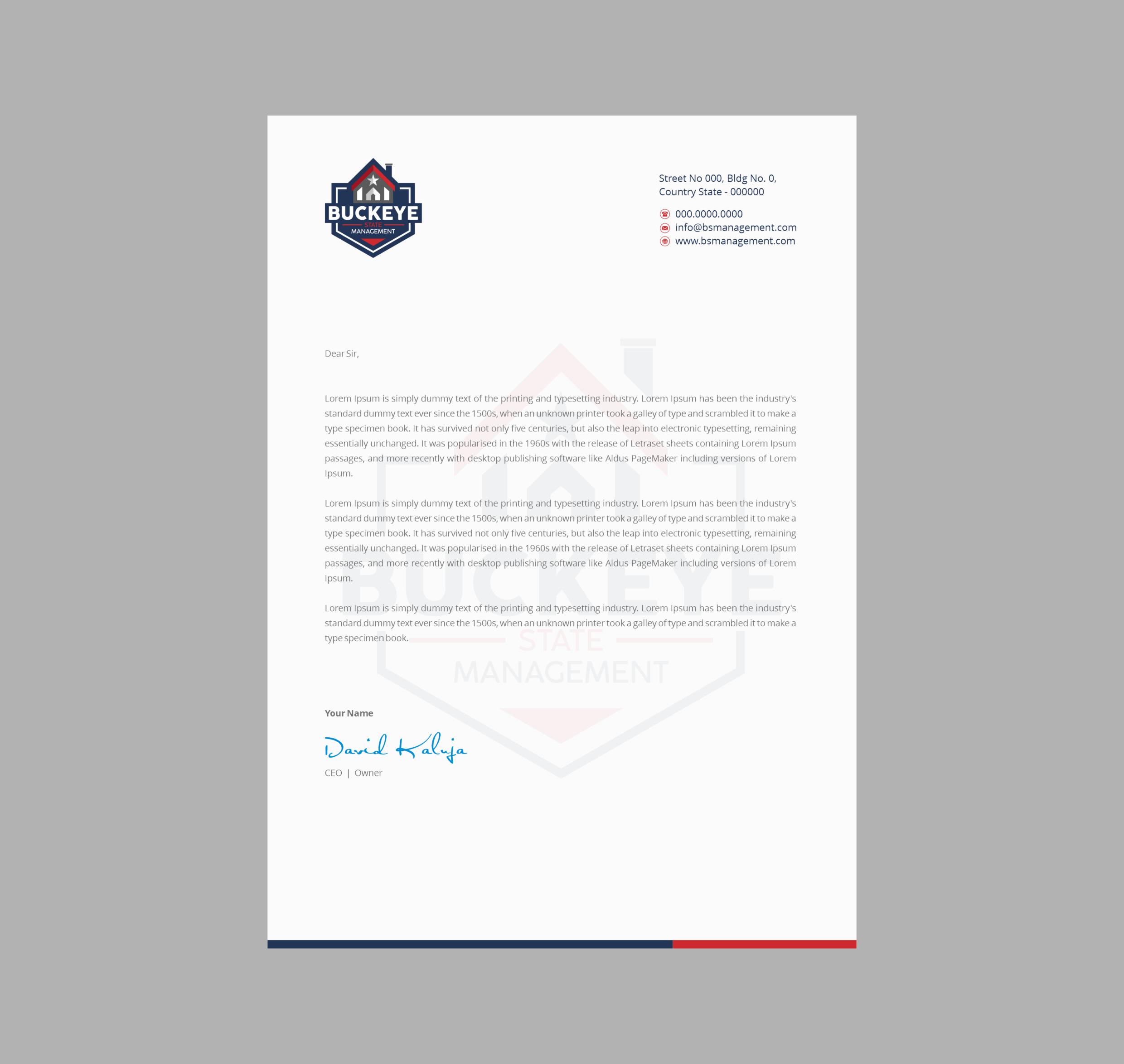 Letterhead Design by INDIAN_Ashok for this project | Design #37462324