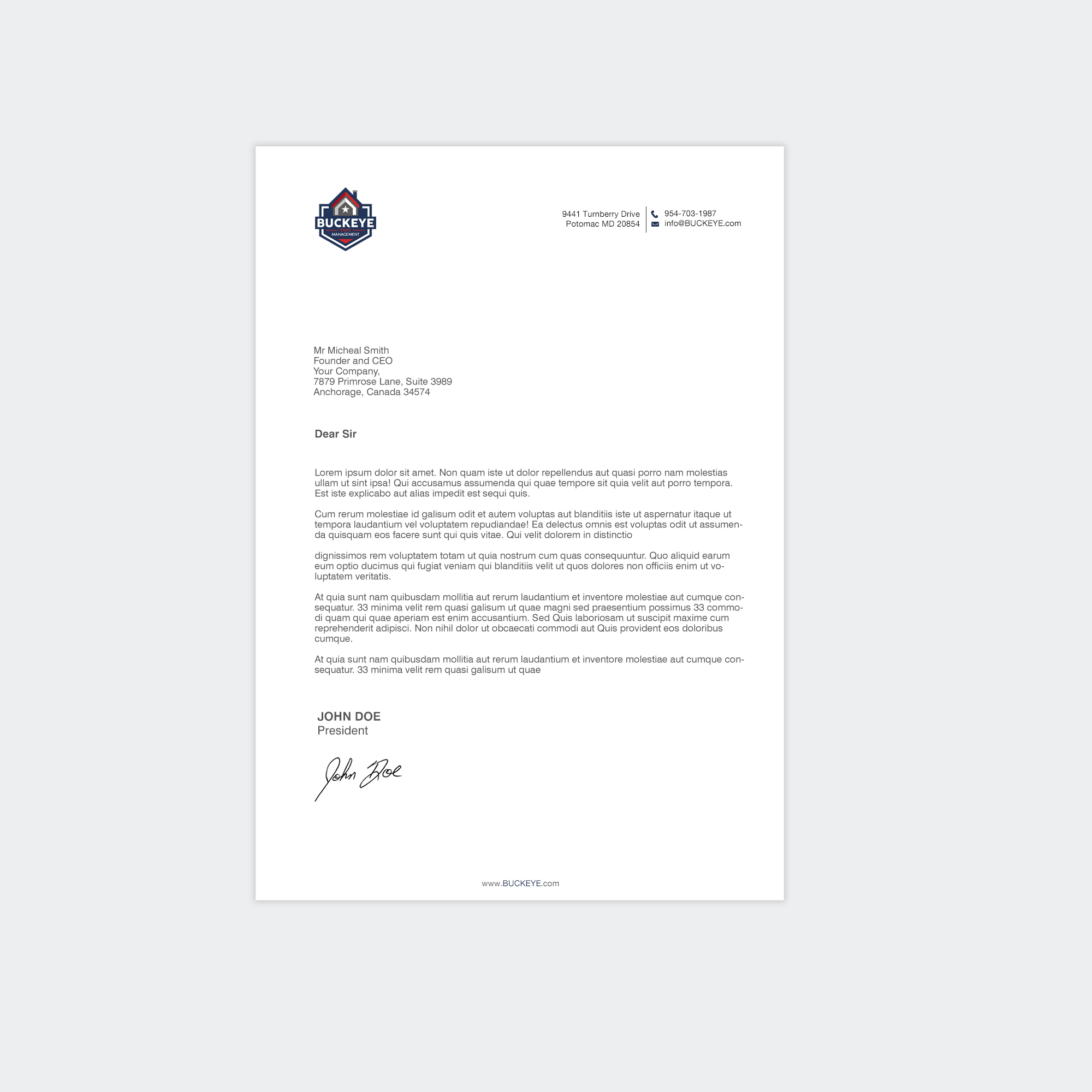 Letterhead Design by chandrayaan.creative for this project | Design #37461789